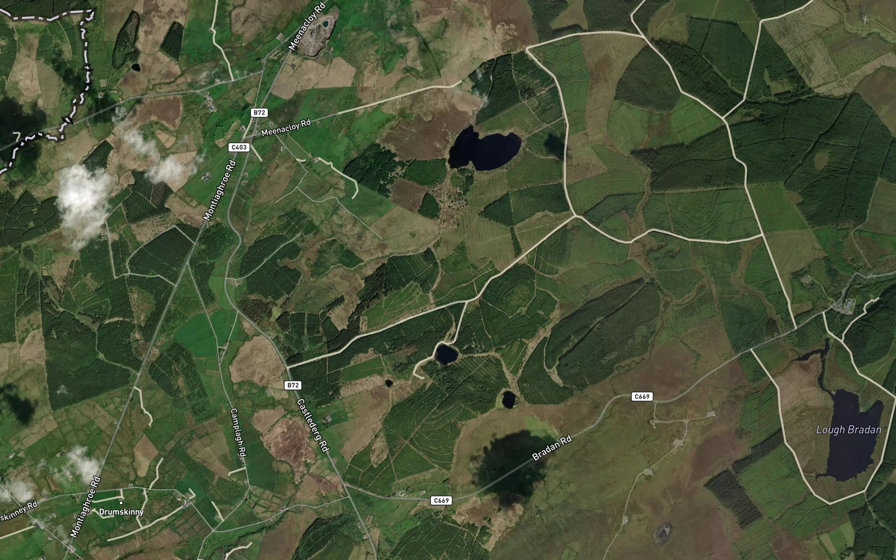 Satellite map of the Lough Lack