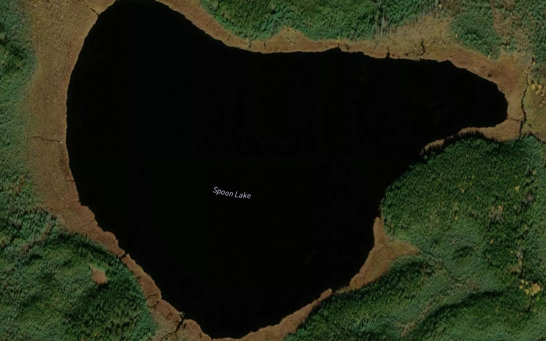 Satellite map of the Spoon Lake