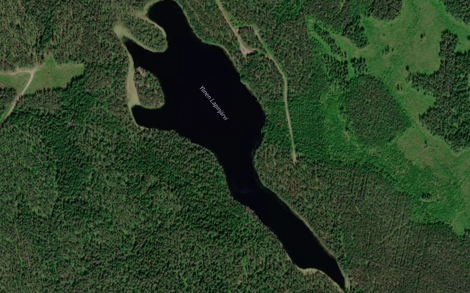 Satellite map of the Ylinen Lapinjarvi