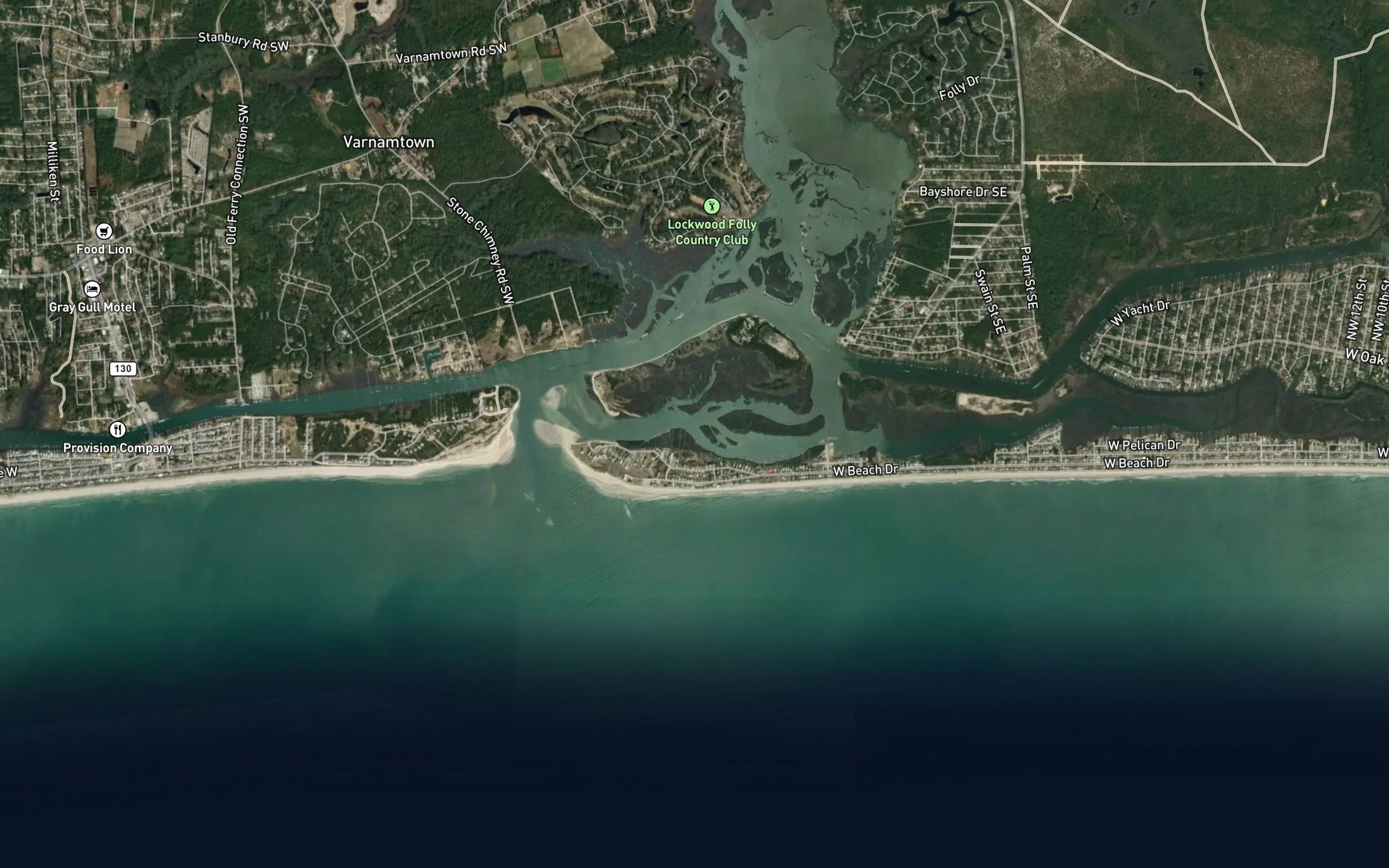 Satellite map of the Eastern Channel