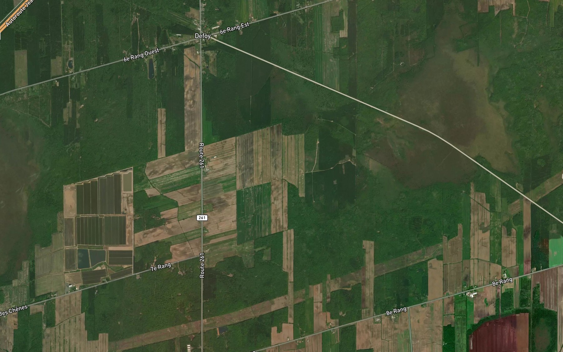 Satellite map of the Ruisseau Leblanc