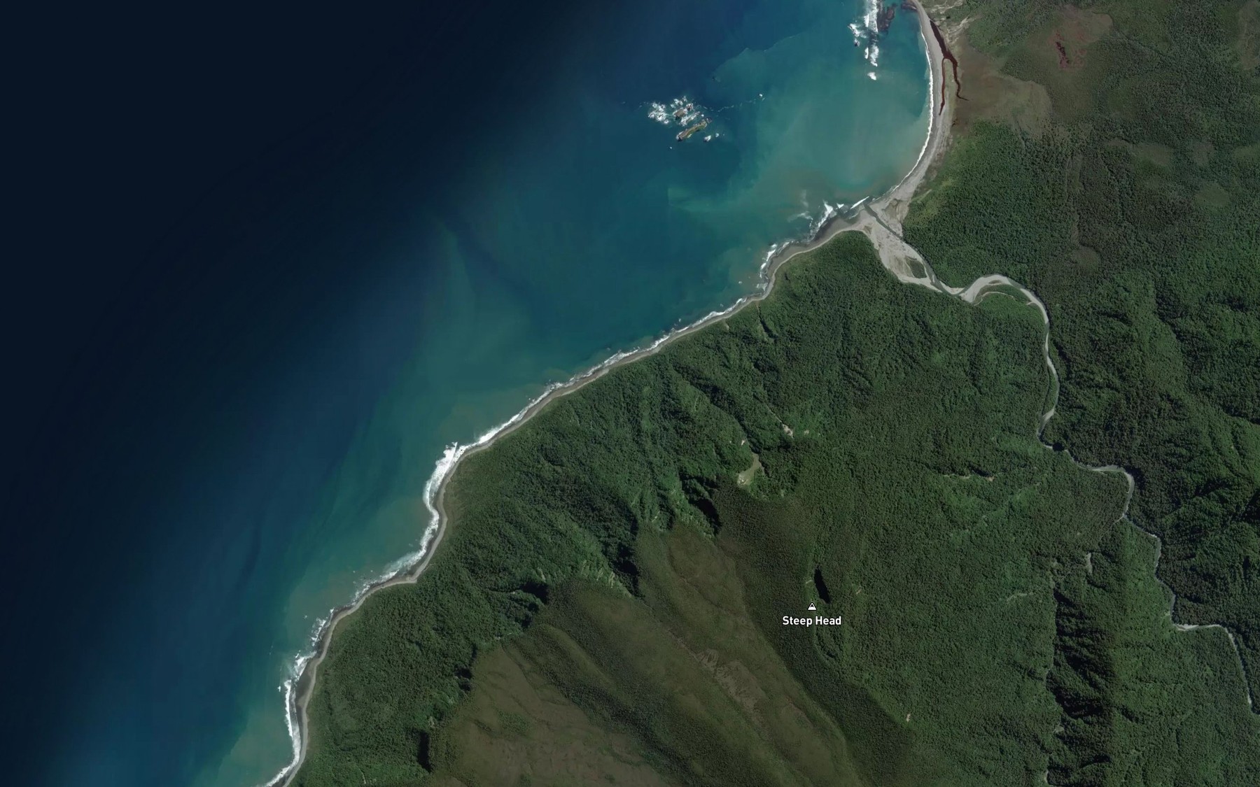 Satellite map of the Big Cascade Creek