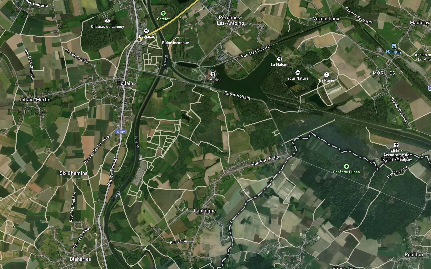 Satellite map of the Rosoir