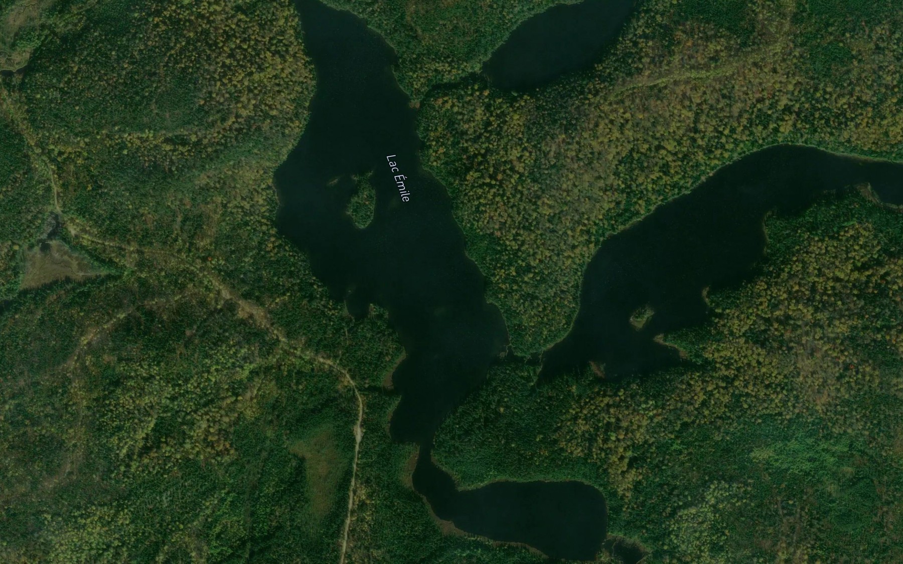 Satellite map of the Lac Emile