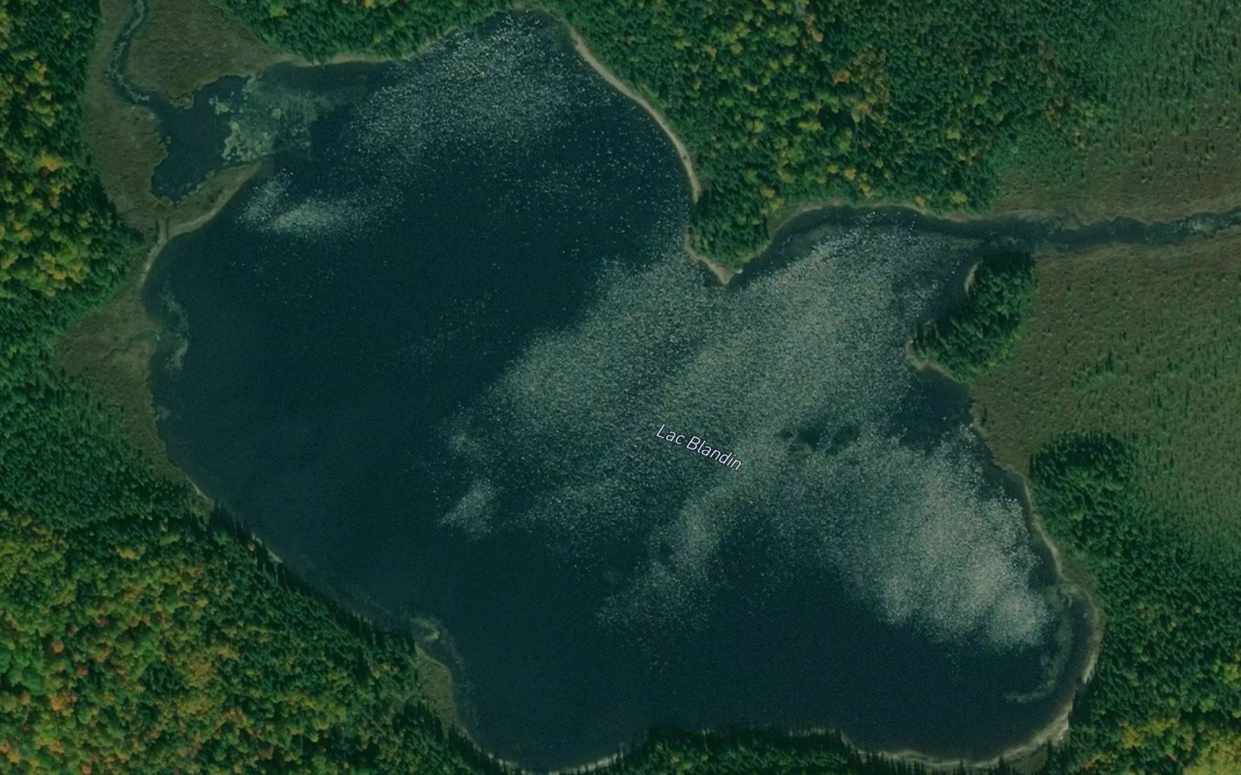 Satellite map of the Lac Blandin