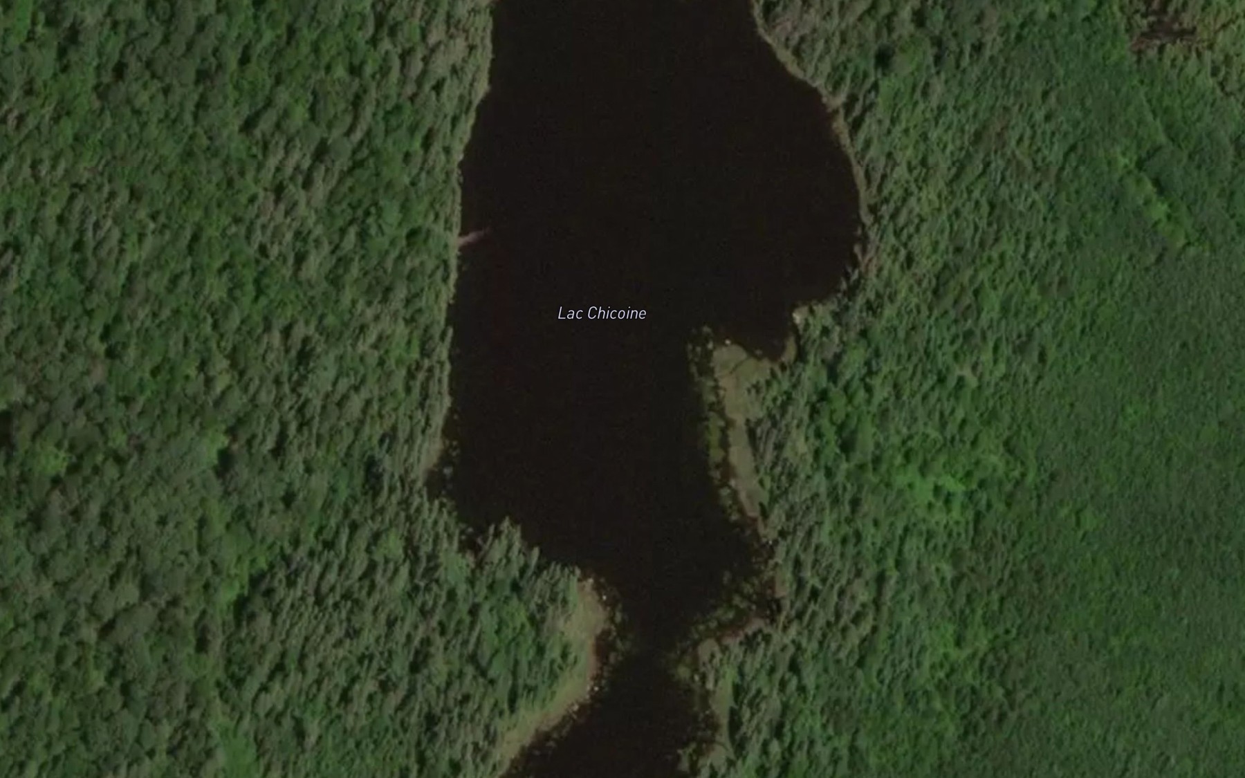 Satellite map of the Lac Chicoine