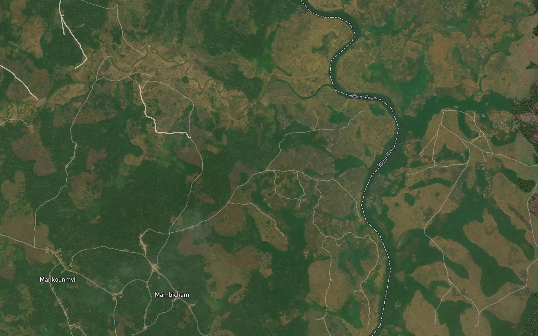 Satellite map of the River Wi