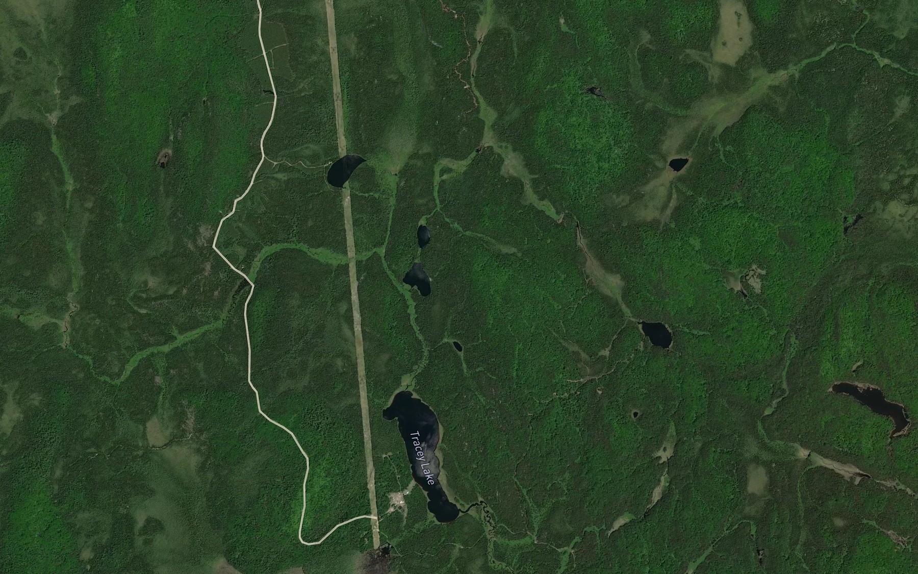 Satellite map of the Kite Creek