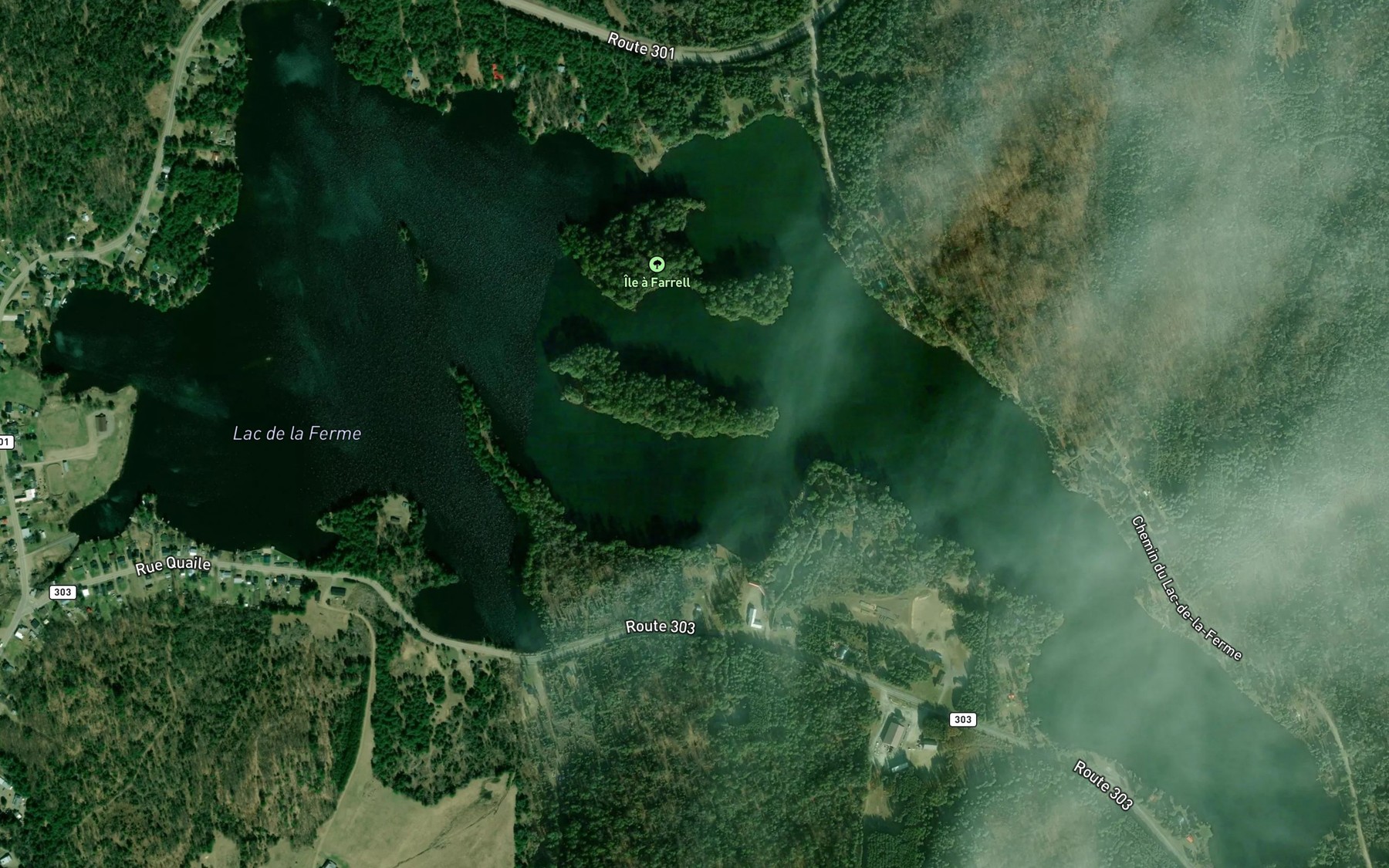 Satellite map of the Lac de la Ferme