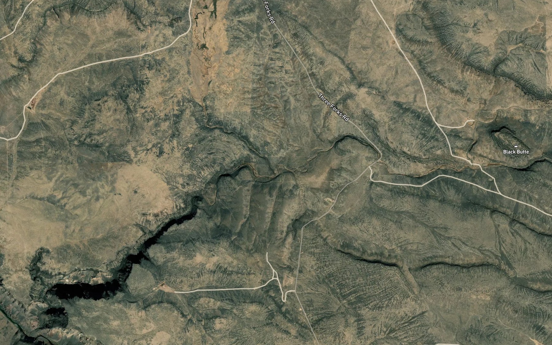 Satellite map of the Spring Creek