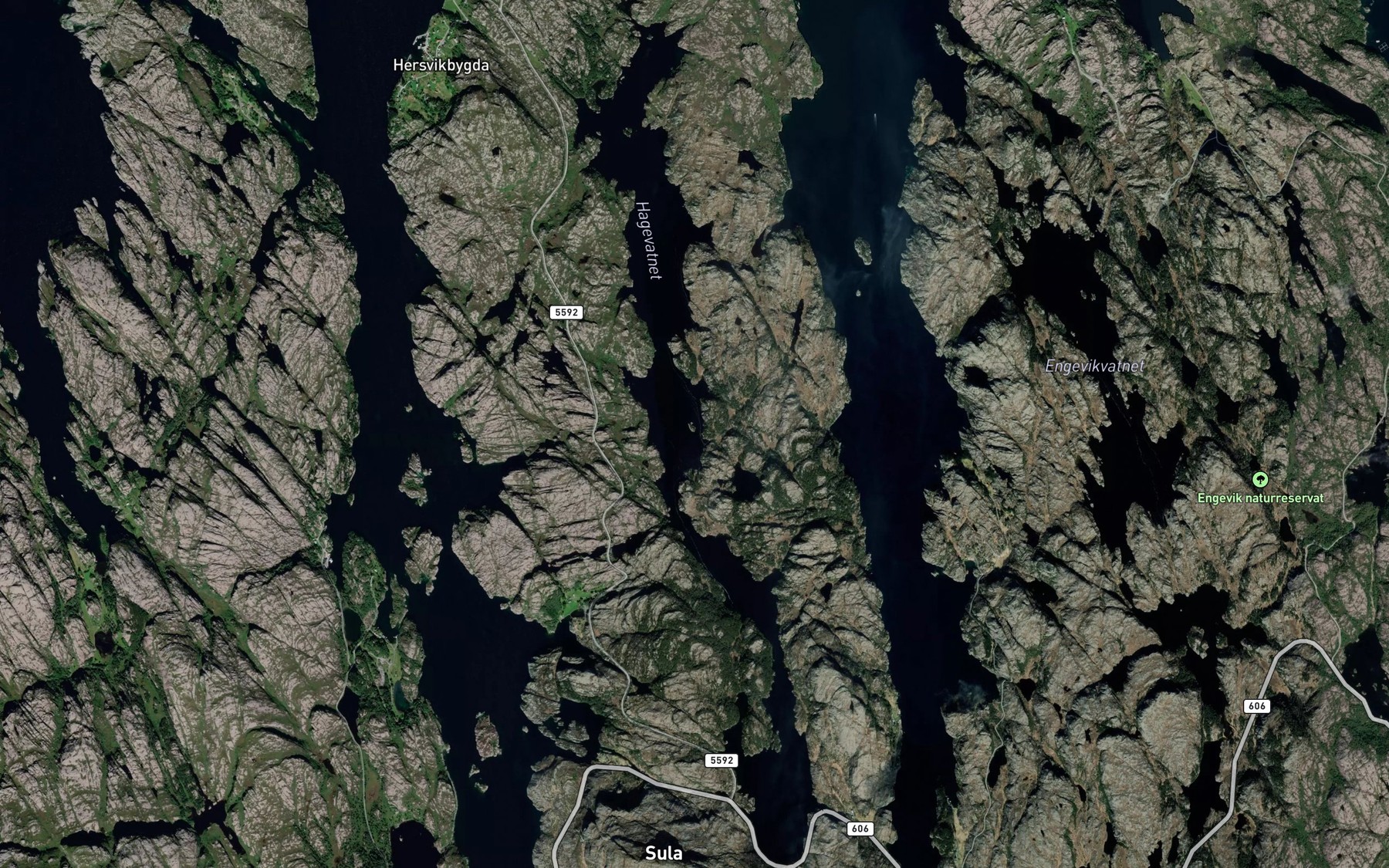 Satellite map of the Hagevatnet