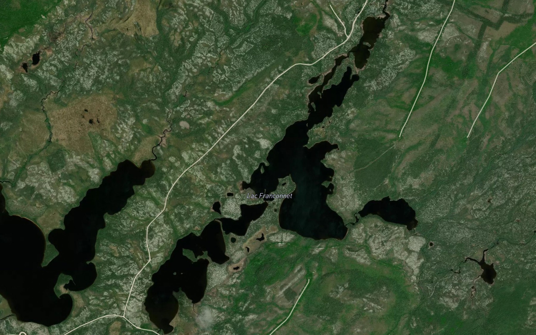 Satellite map of the Lac Franconnet