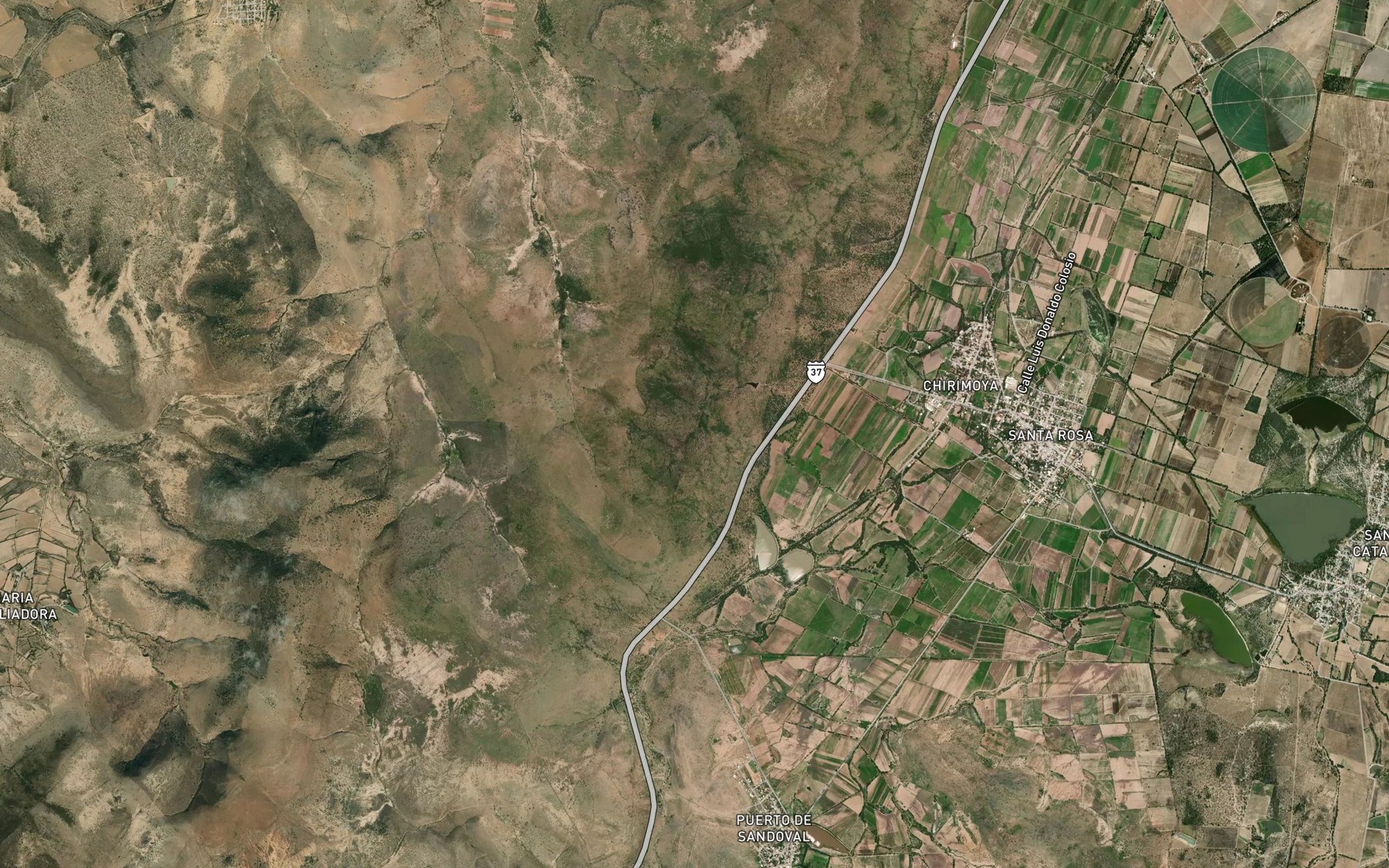 Satellite map of the El Perdido