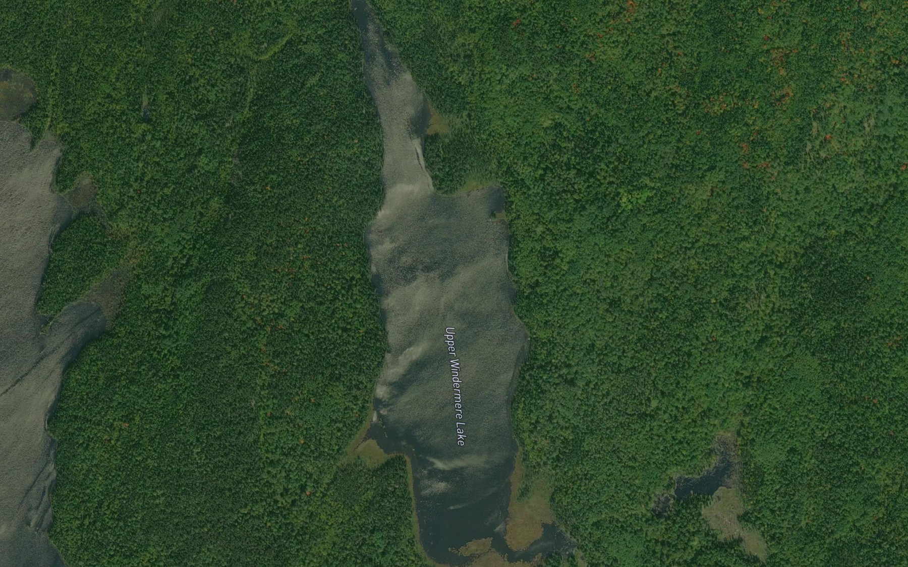 Satellite map of the Upper Windermere Lake