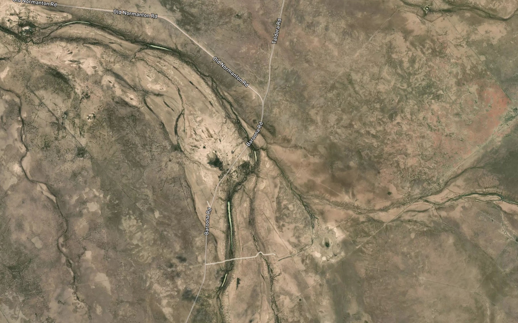 Satellite map of the Mound Springs