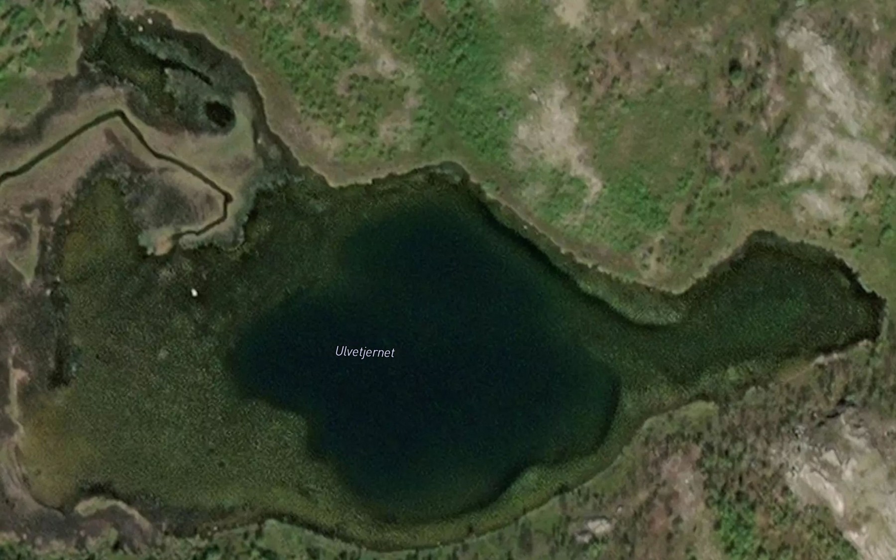 Satellite map of the Ulvetjernet