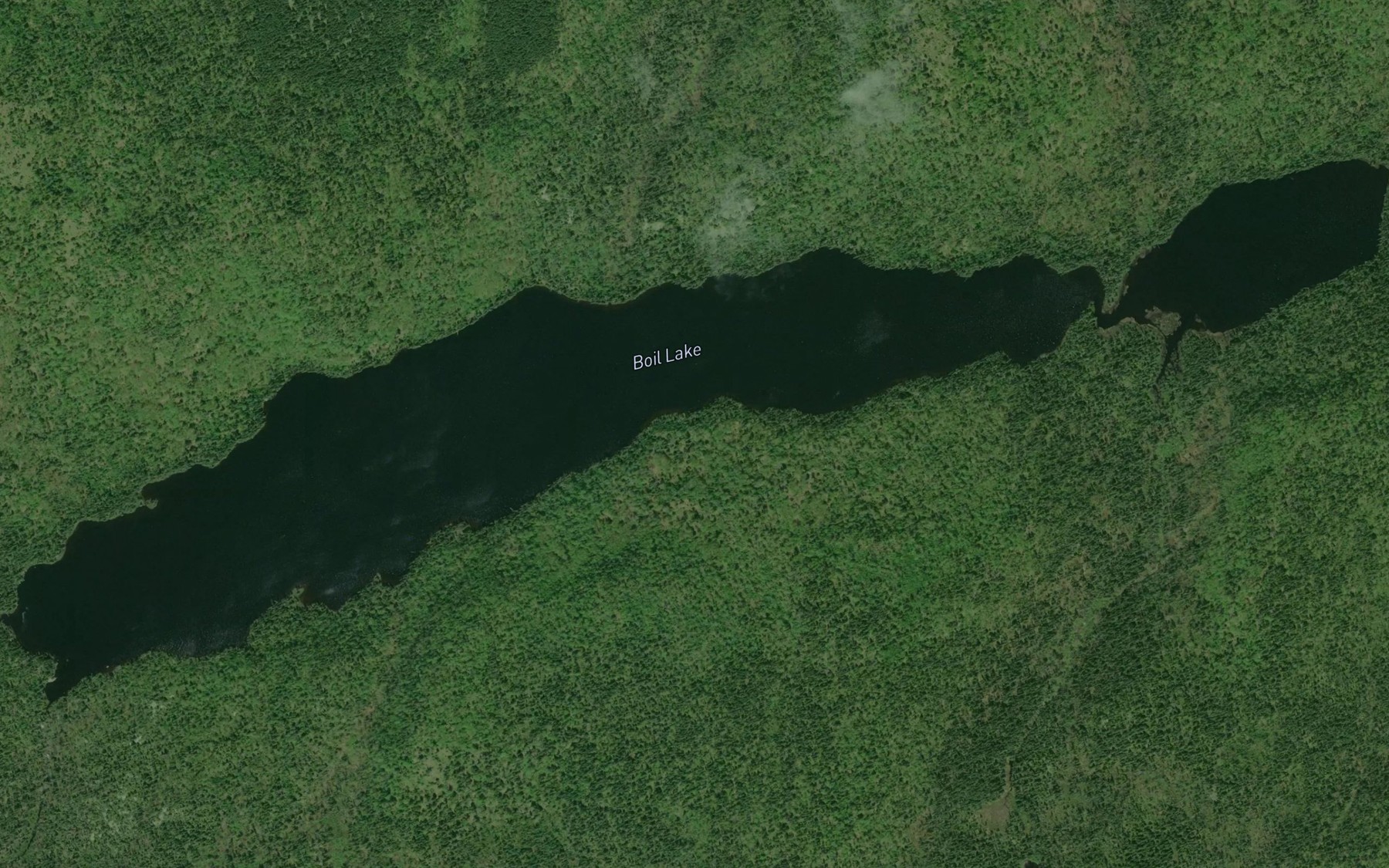 Satellite map of the Boil Lake