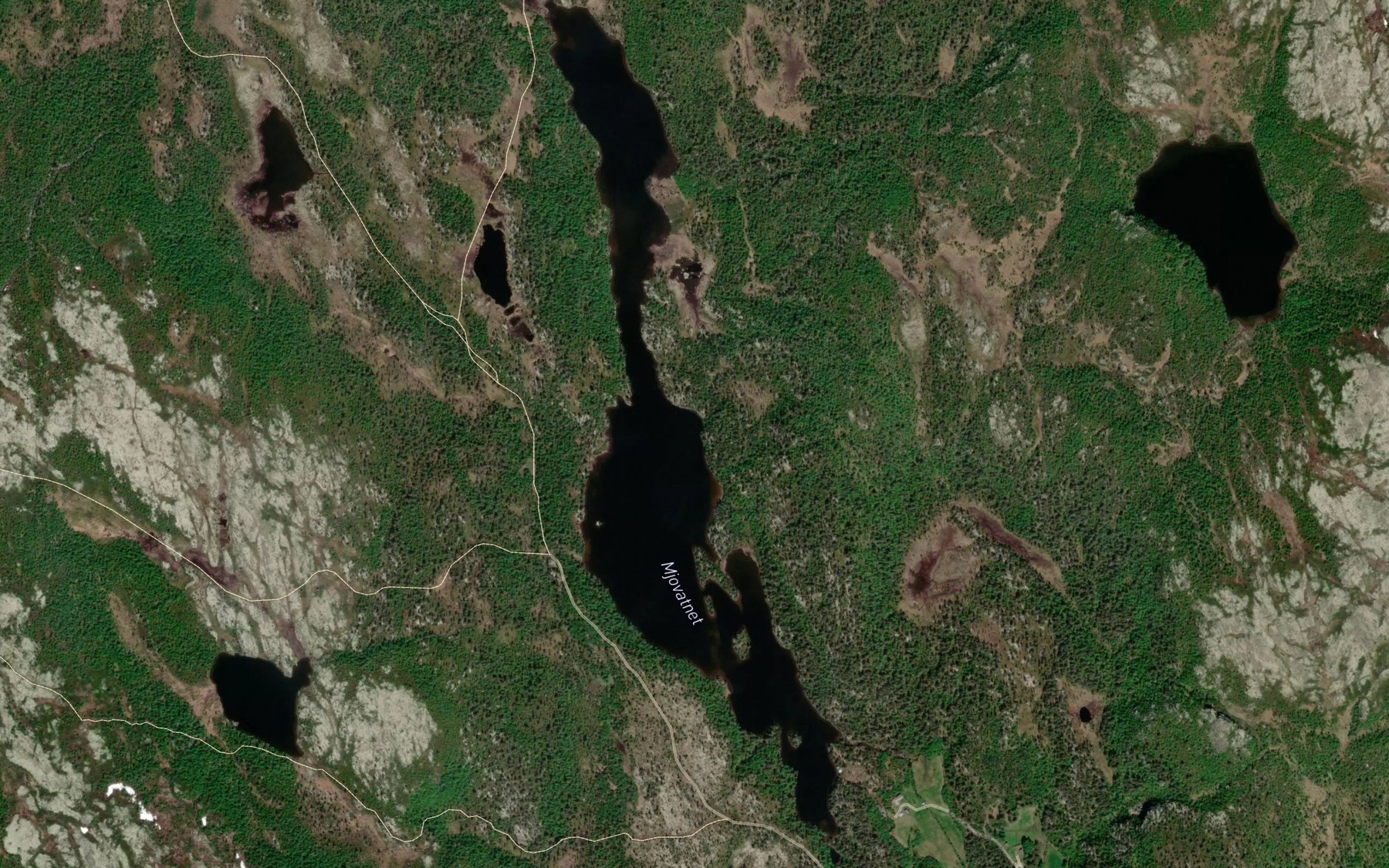Satellite map of the Mjovatnet