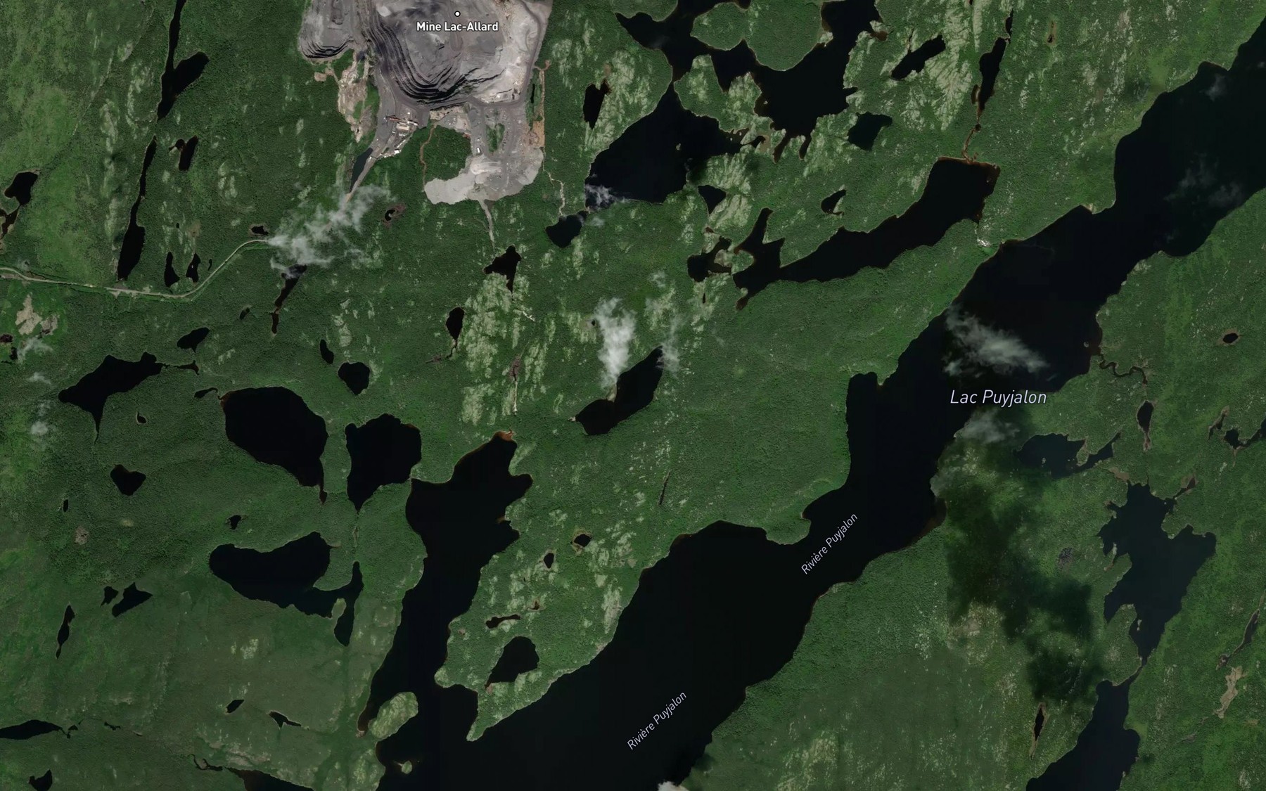 Satellite map of the Lac du Beigne