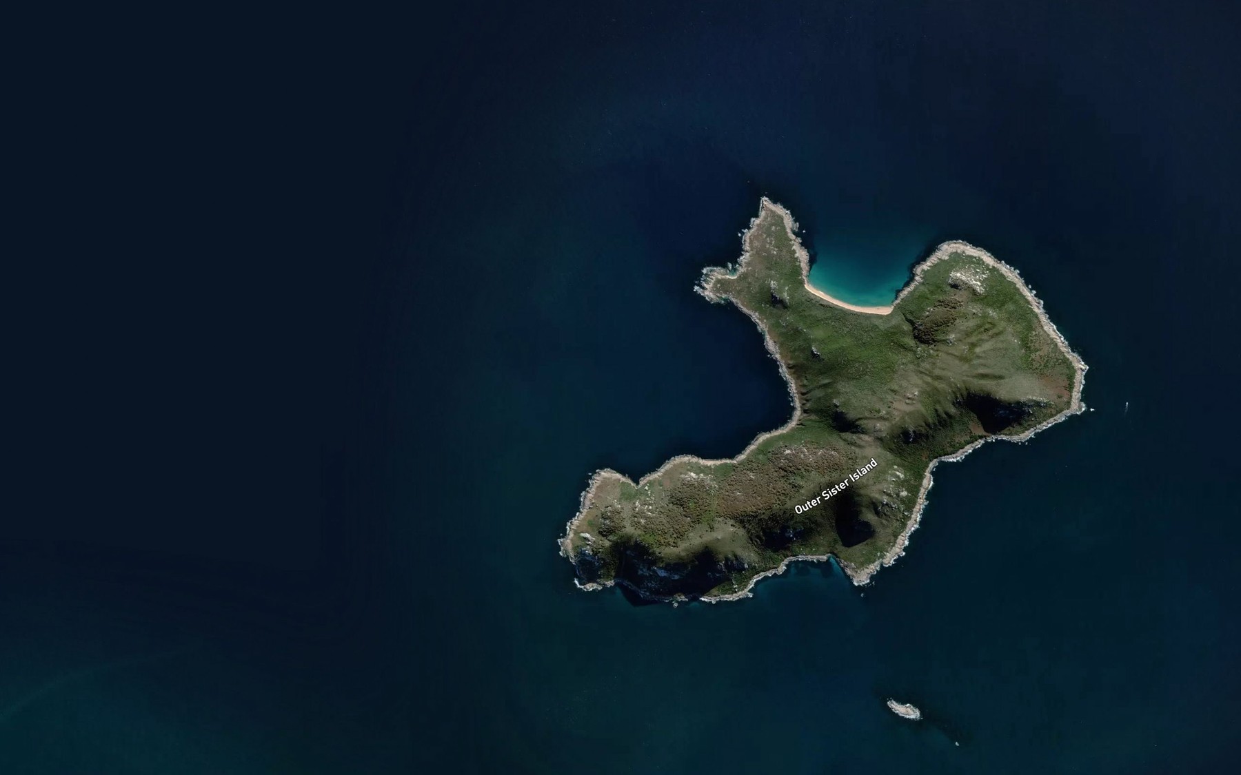 Satellite map of the Hut Bay