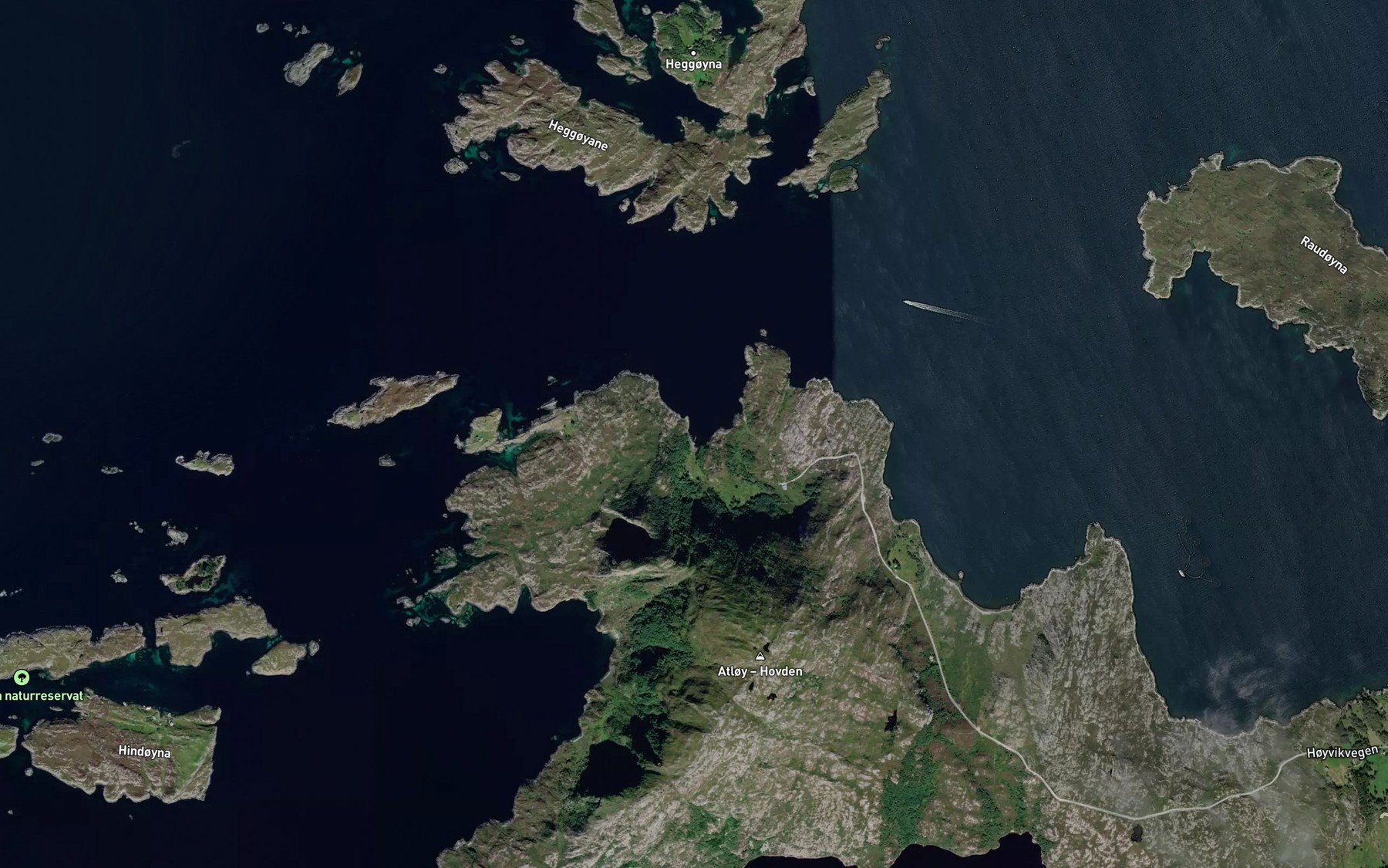 Satellite map of the Kjorvik