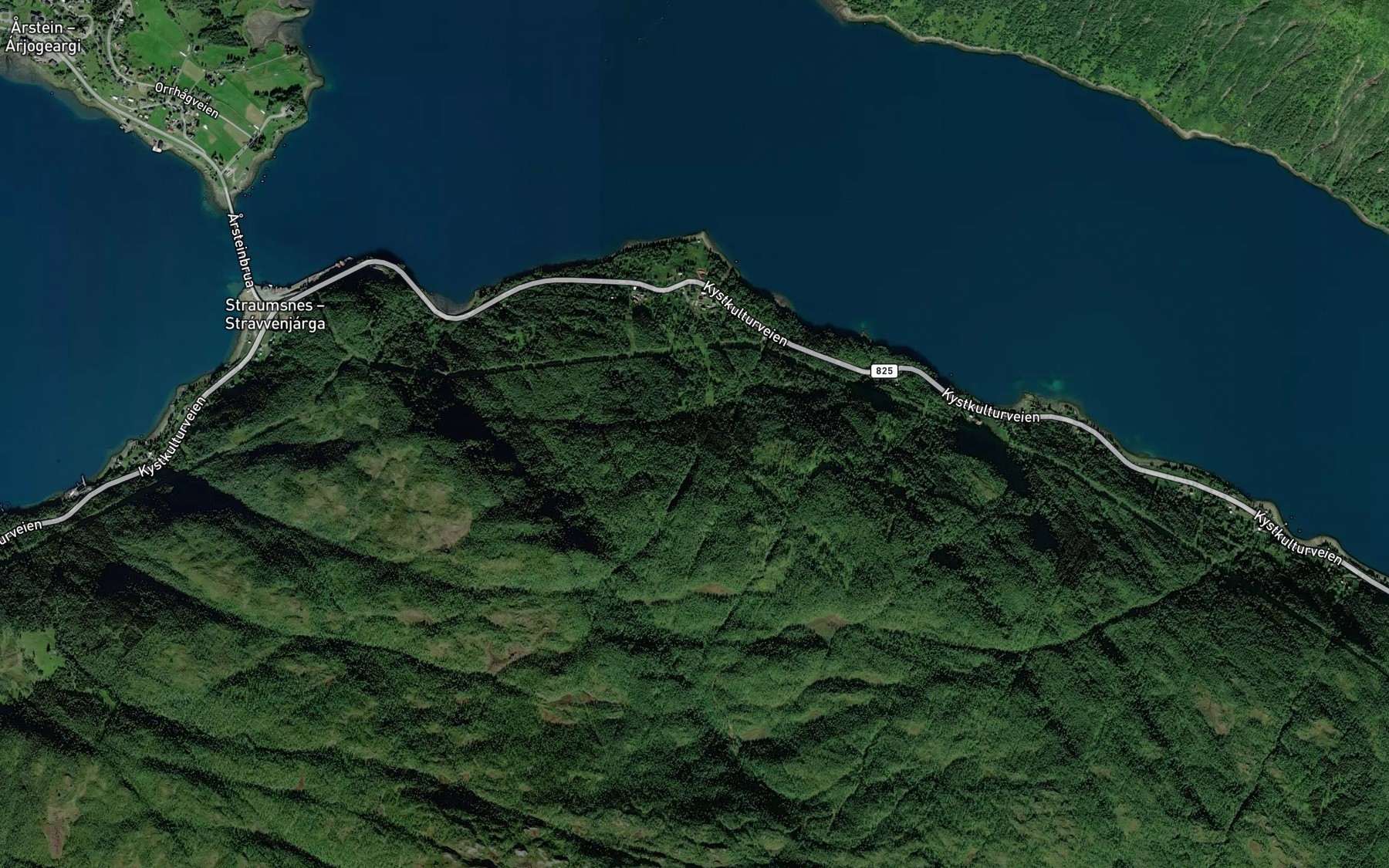 Satellite map of the Hogdelva