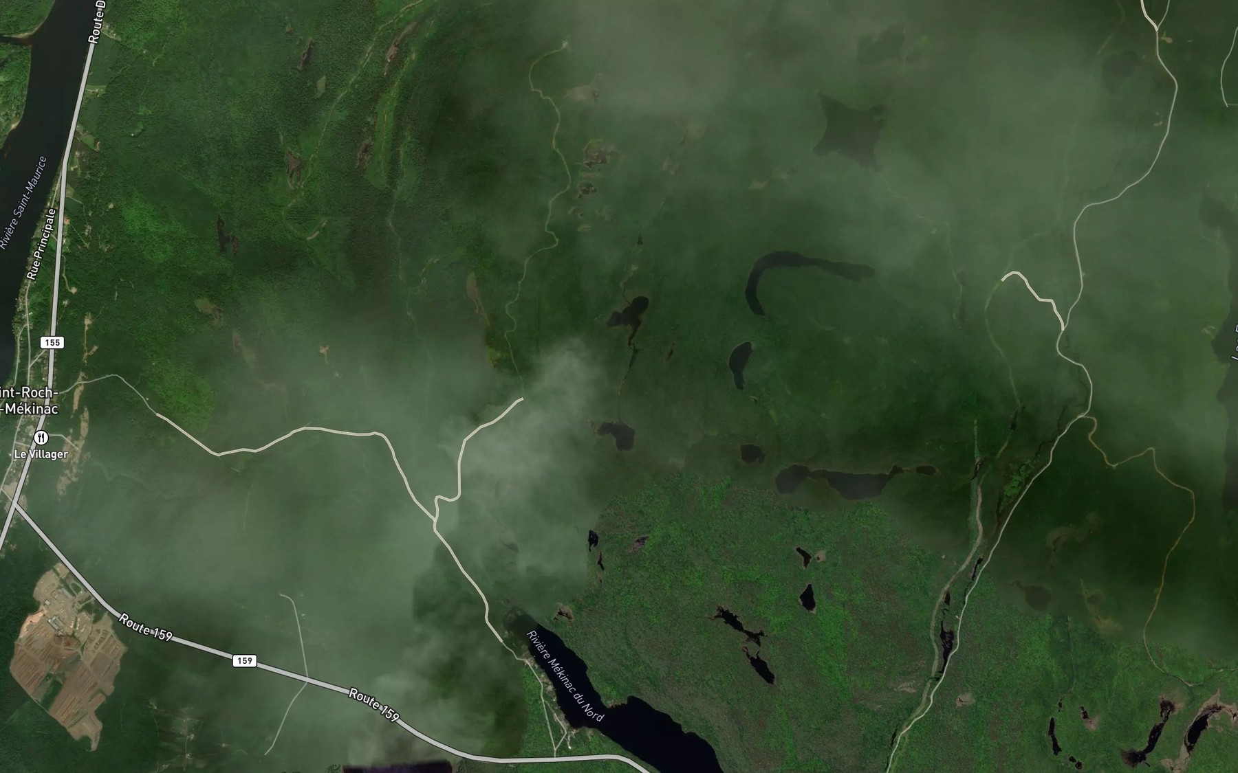 Satellite map of the Lacs de la Chute