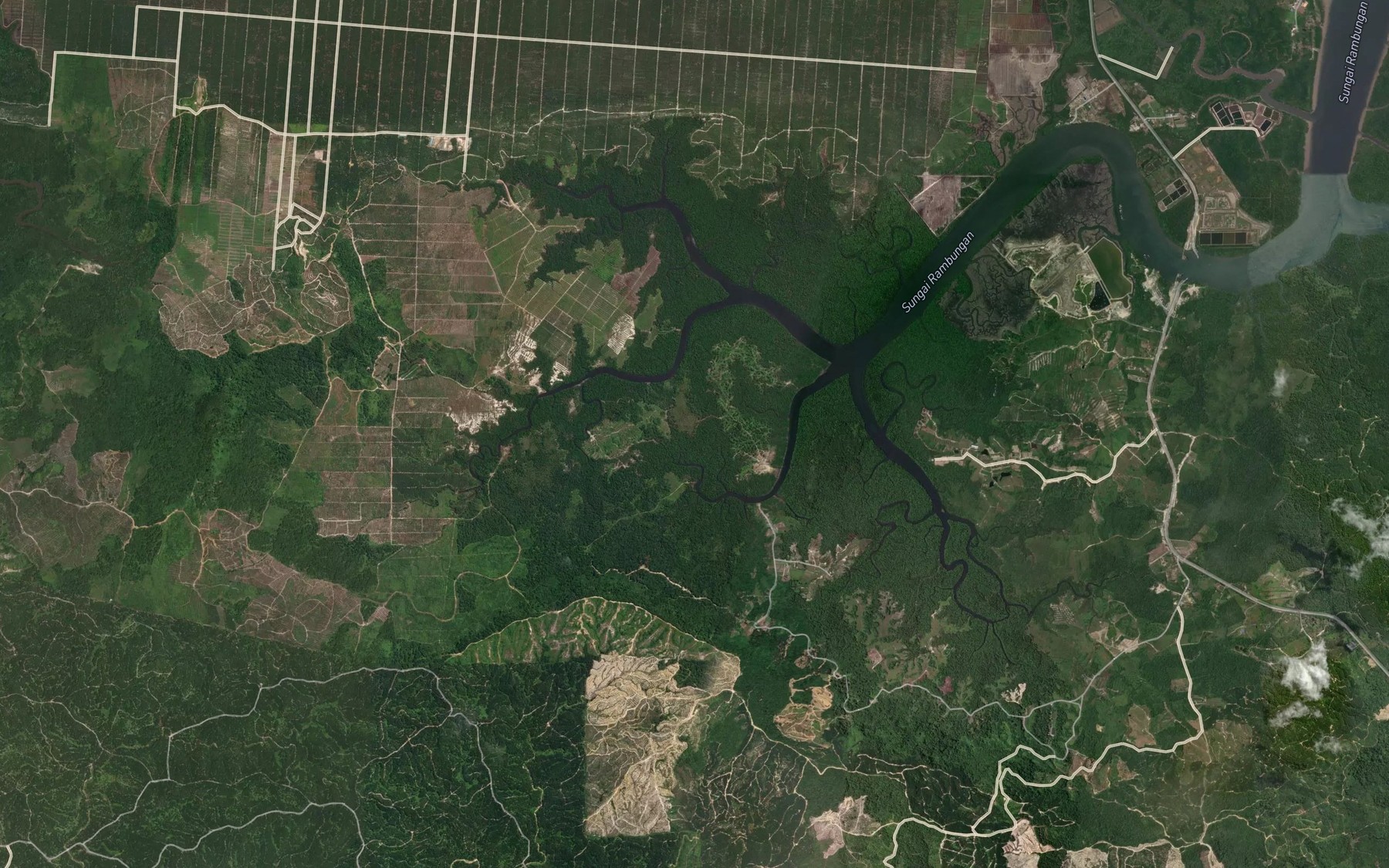 Satellite map of the Sungai Tengah