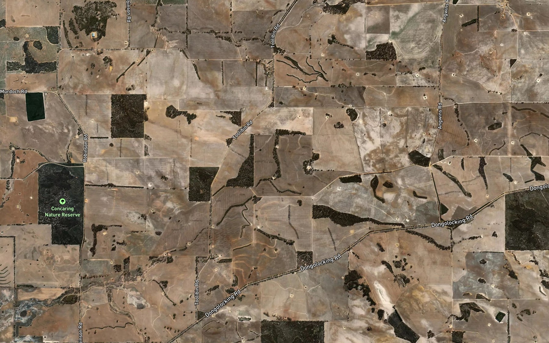 Satellite map of the Hayes Gully