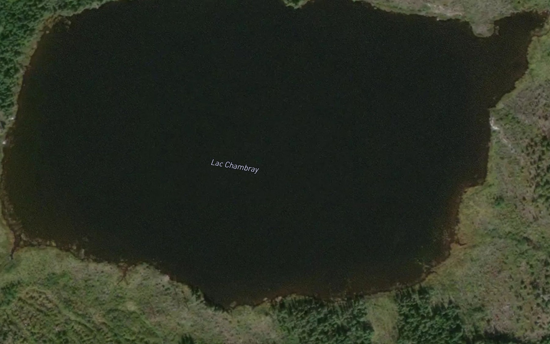 Satellite map of the Lac Chambray