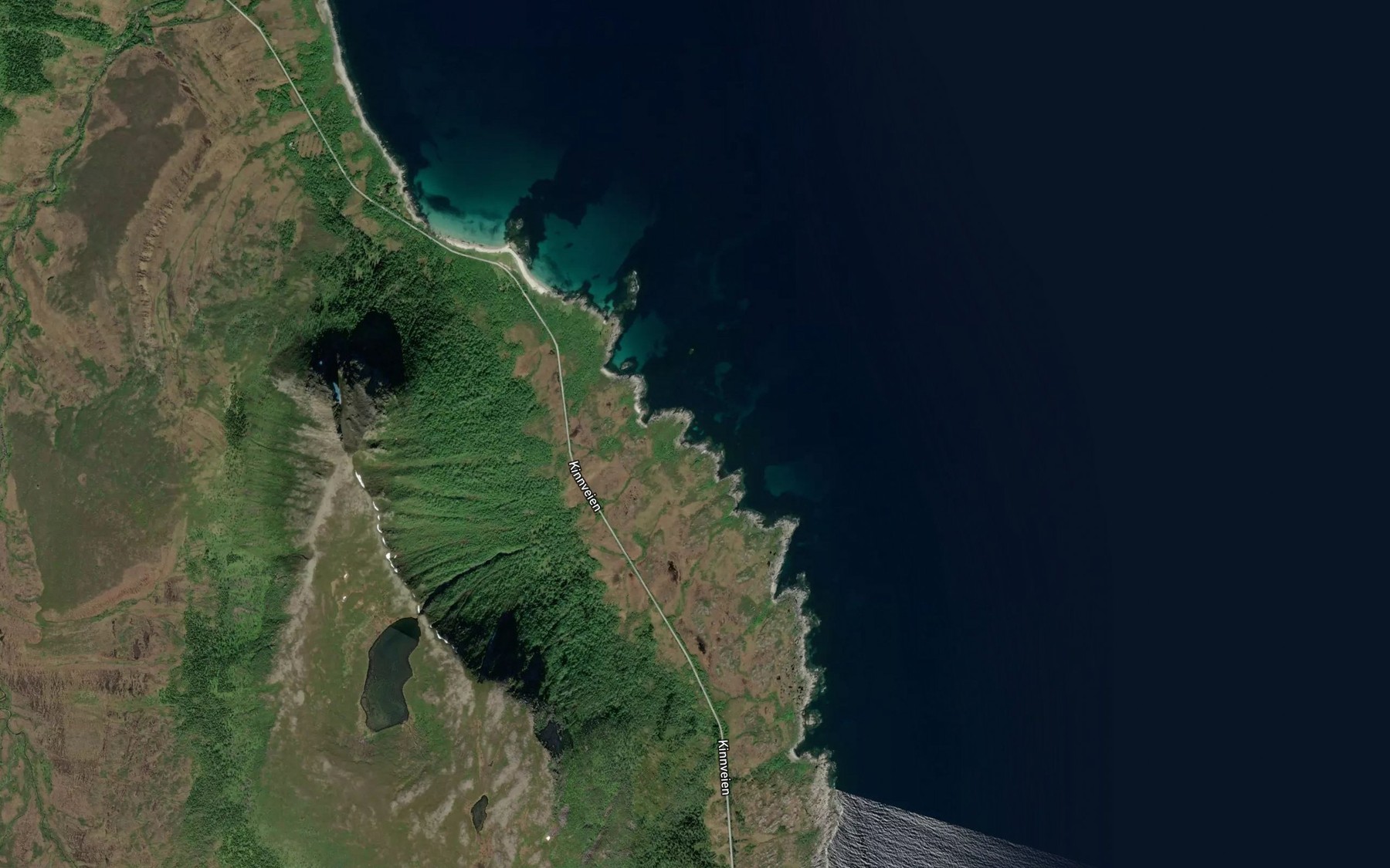 Satellite map of the Trettevika