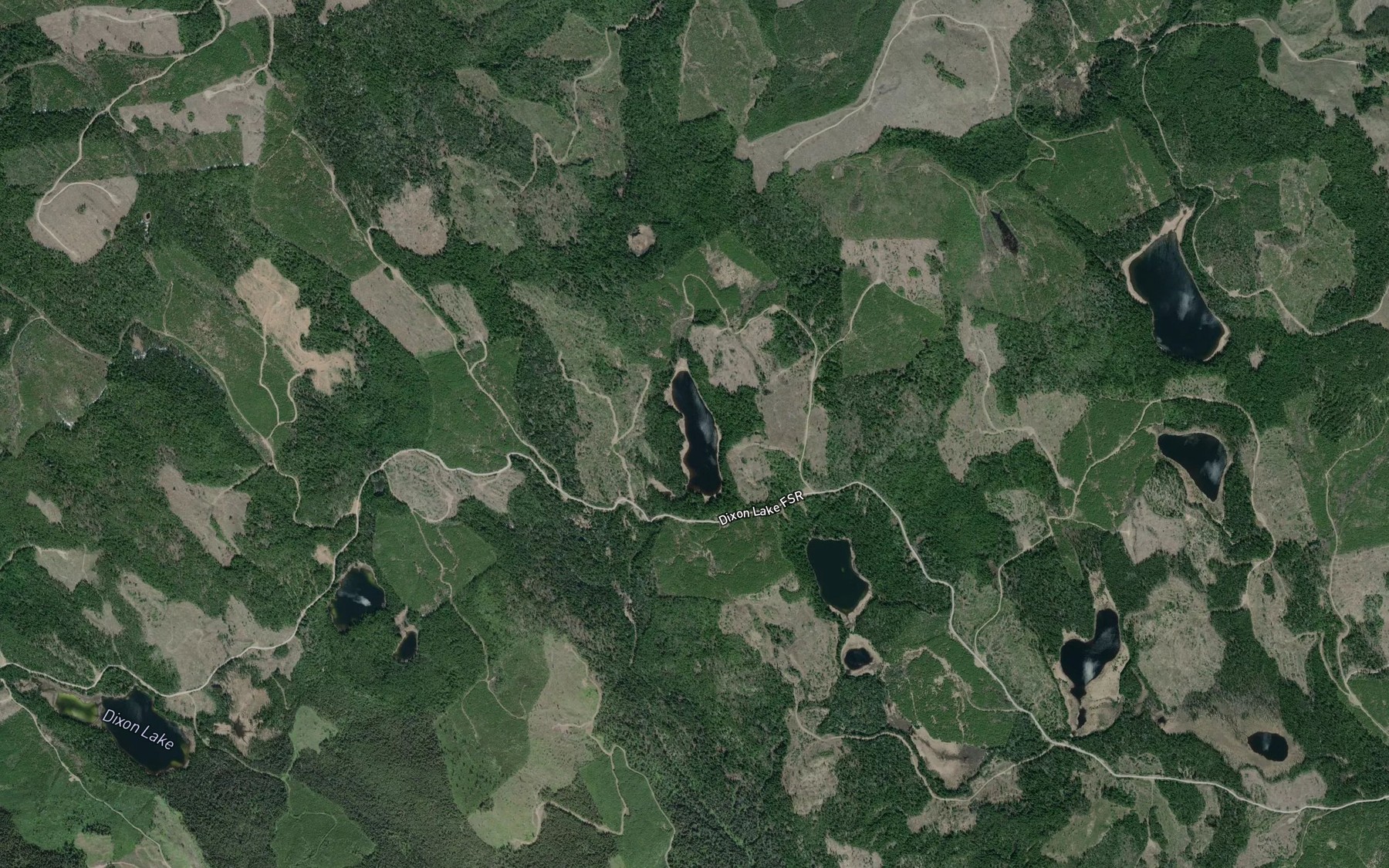 Satellite map of the Long Lake
