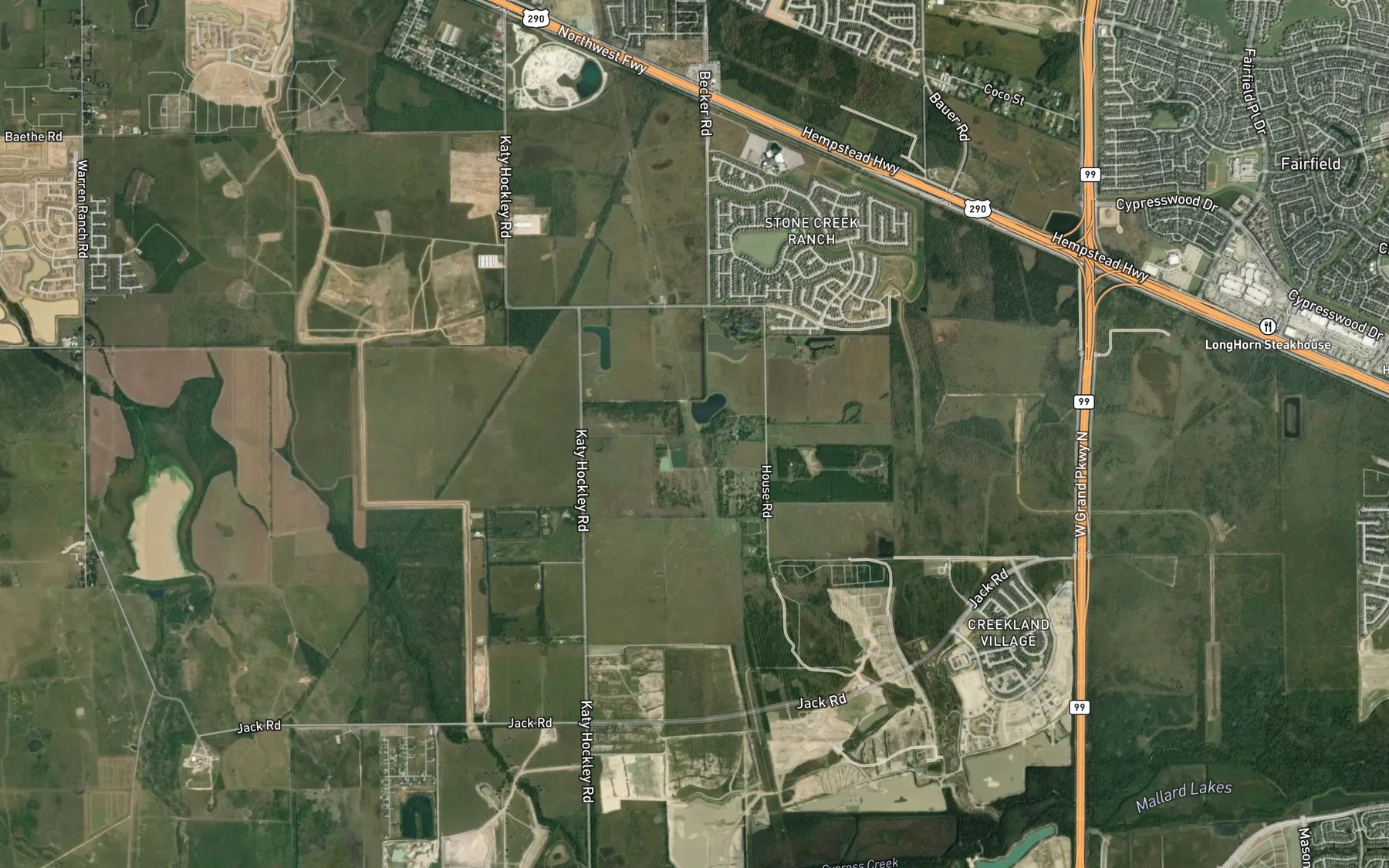 Satellite map of the House Lake