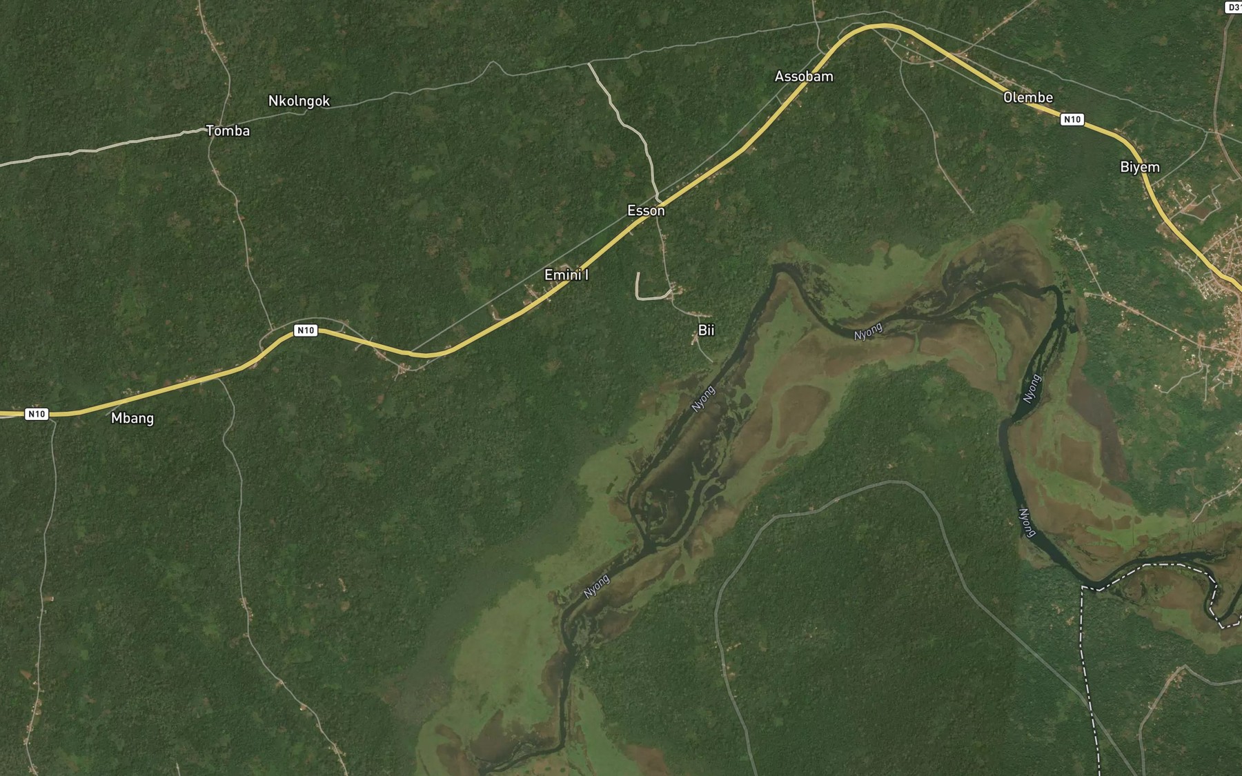 Satellite map of the Ayolo