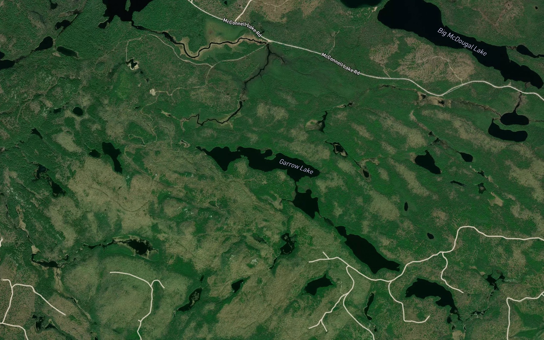 Satellite map of the Garrow Lake