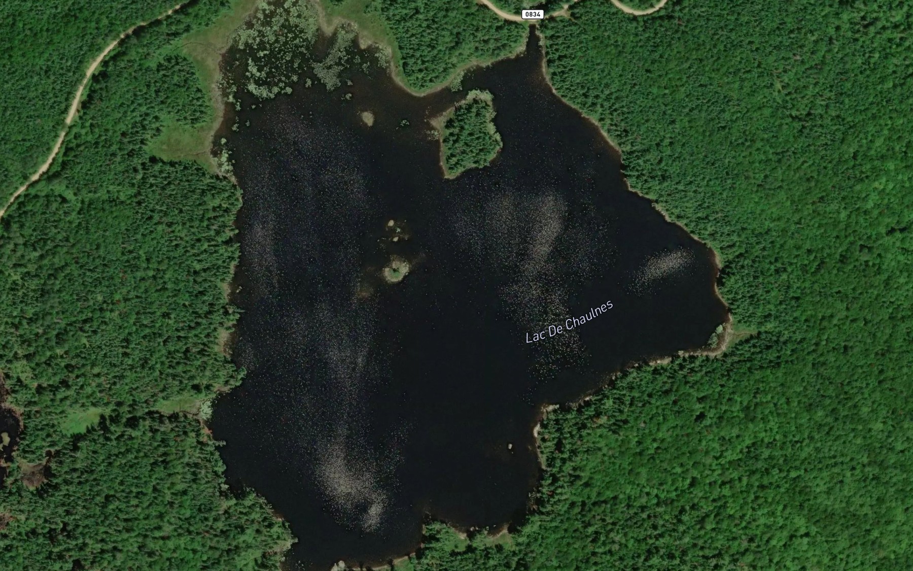 Satellite map of the Lac De Chaulnes