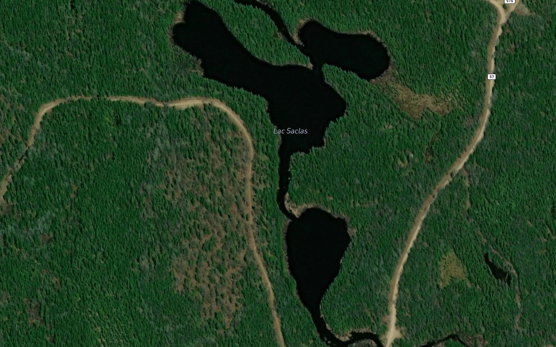 Satellite map of the Lac Saclas