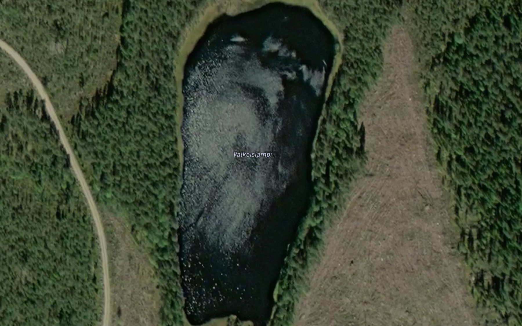 Satellite map of the Valkeislampi