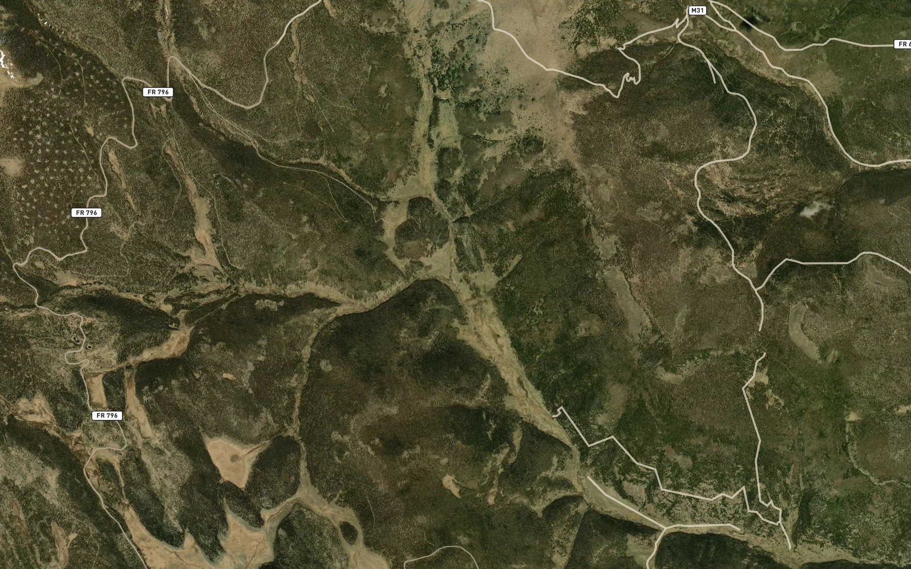 Satellite map of the Groundhog Creek