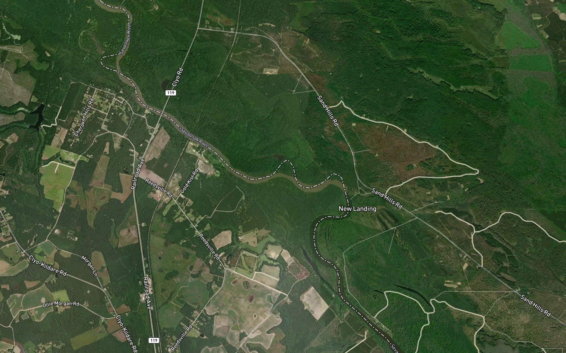 Satellite map of the Cutoff Number 7a
