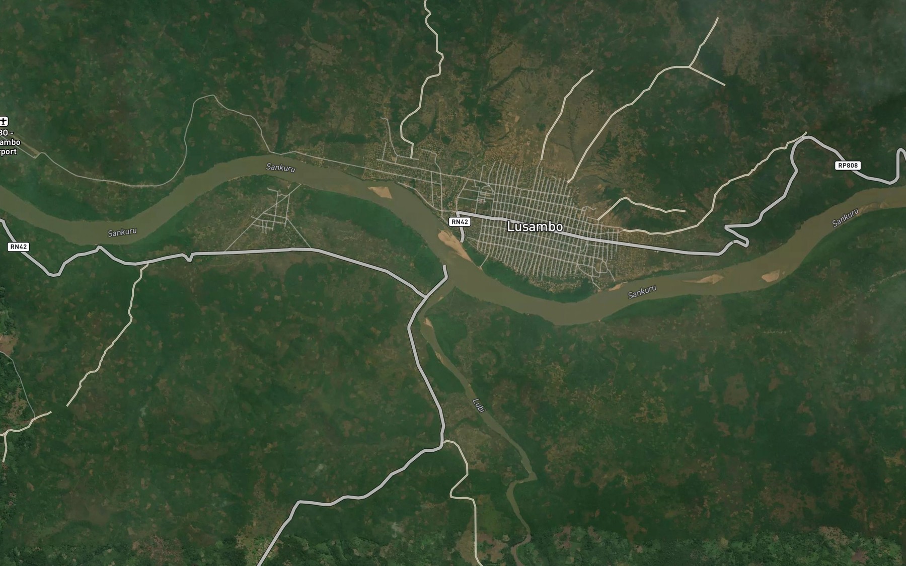 Satellite map of the Lubi