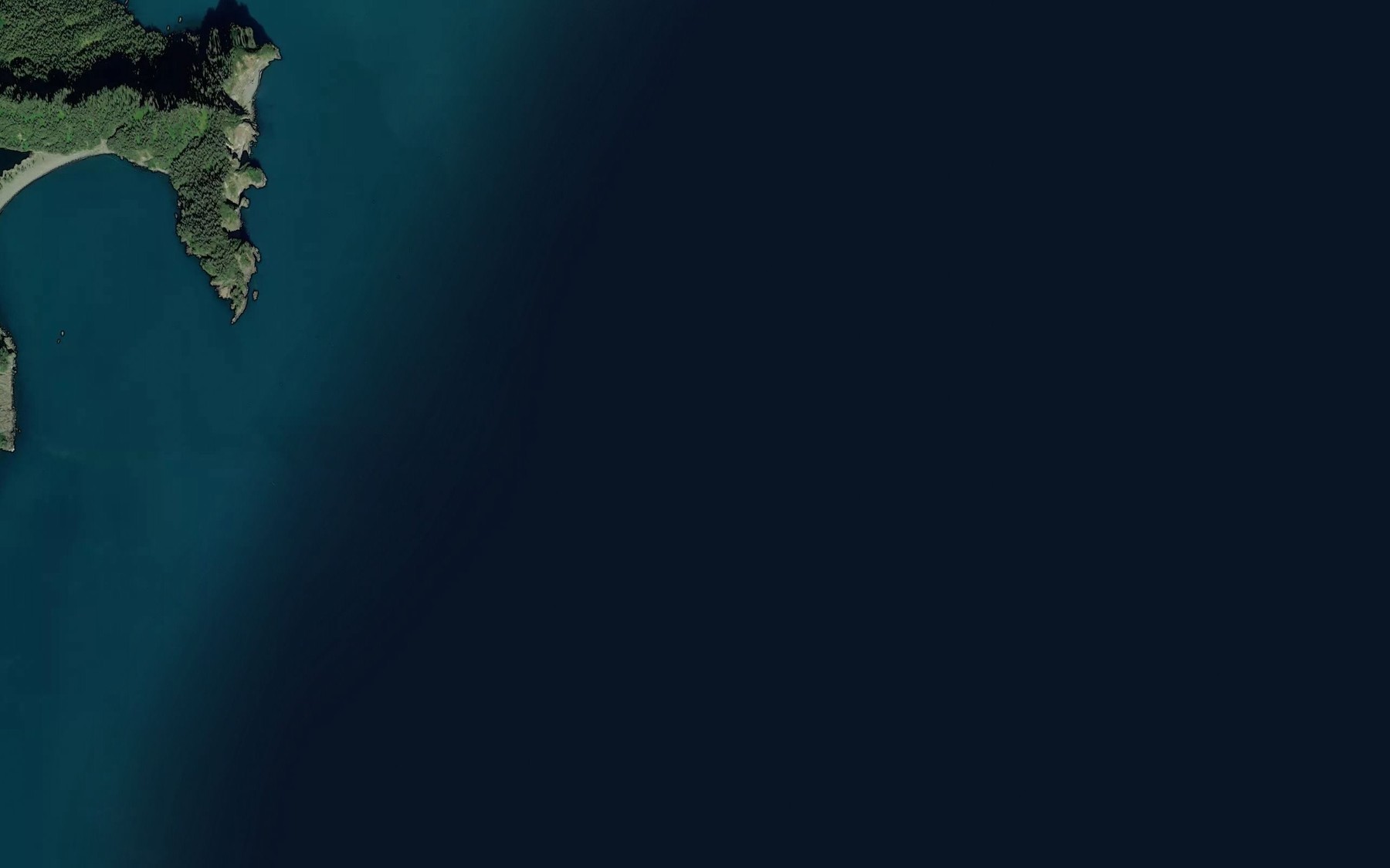Satellite map of the Resurrection Bay