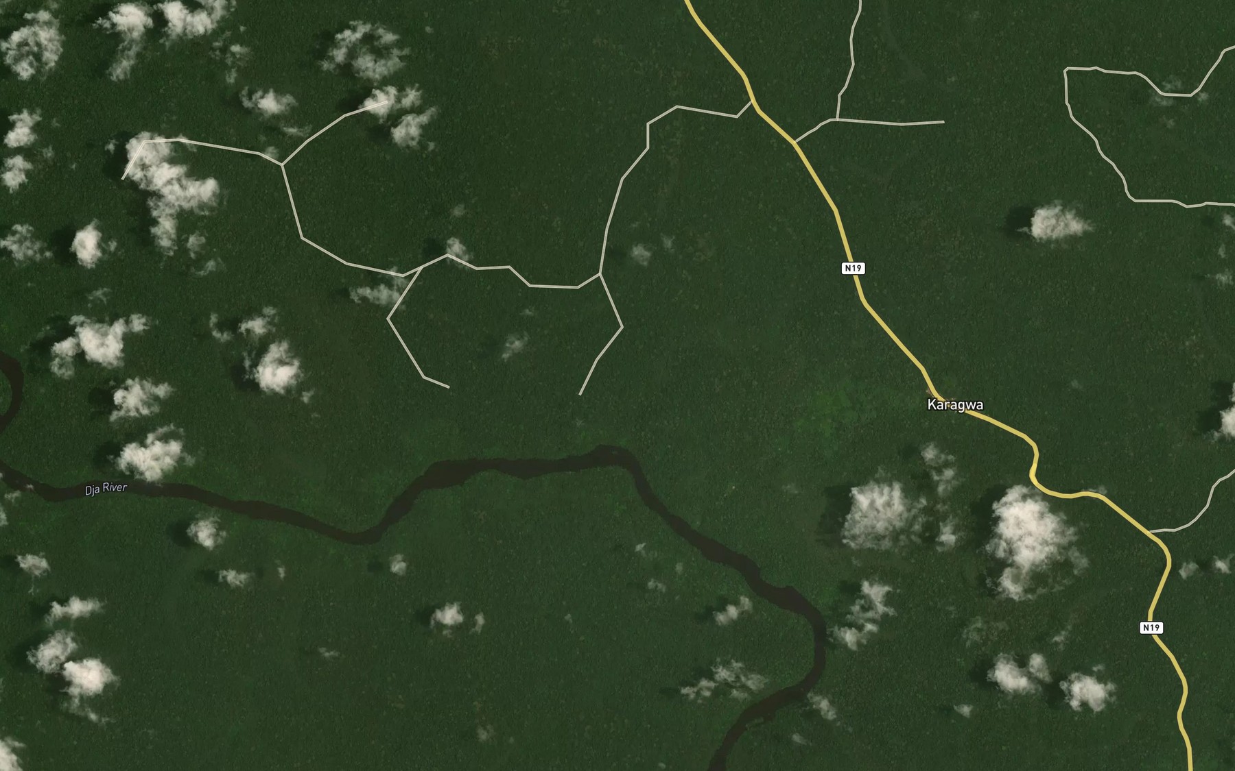 Satellite map of the Momekale