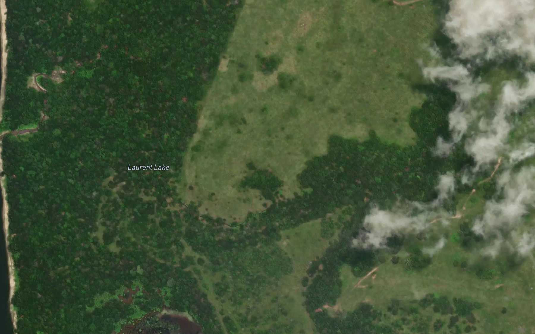 Satellite map of the Laurent Lake