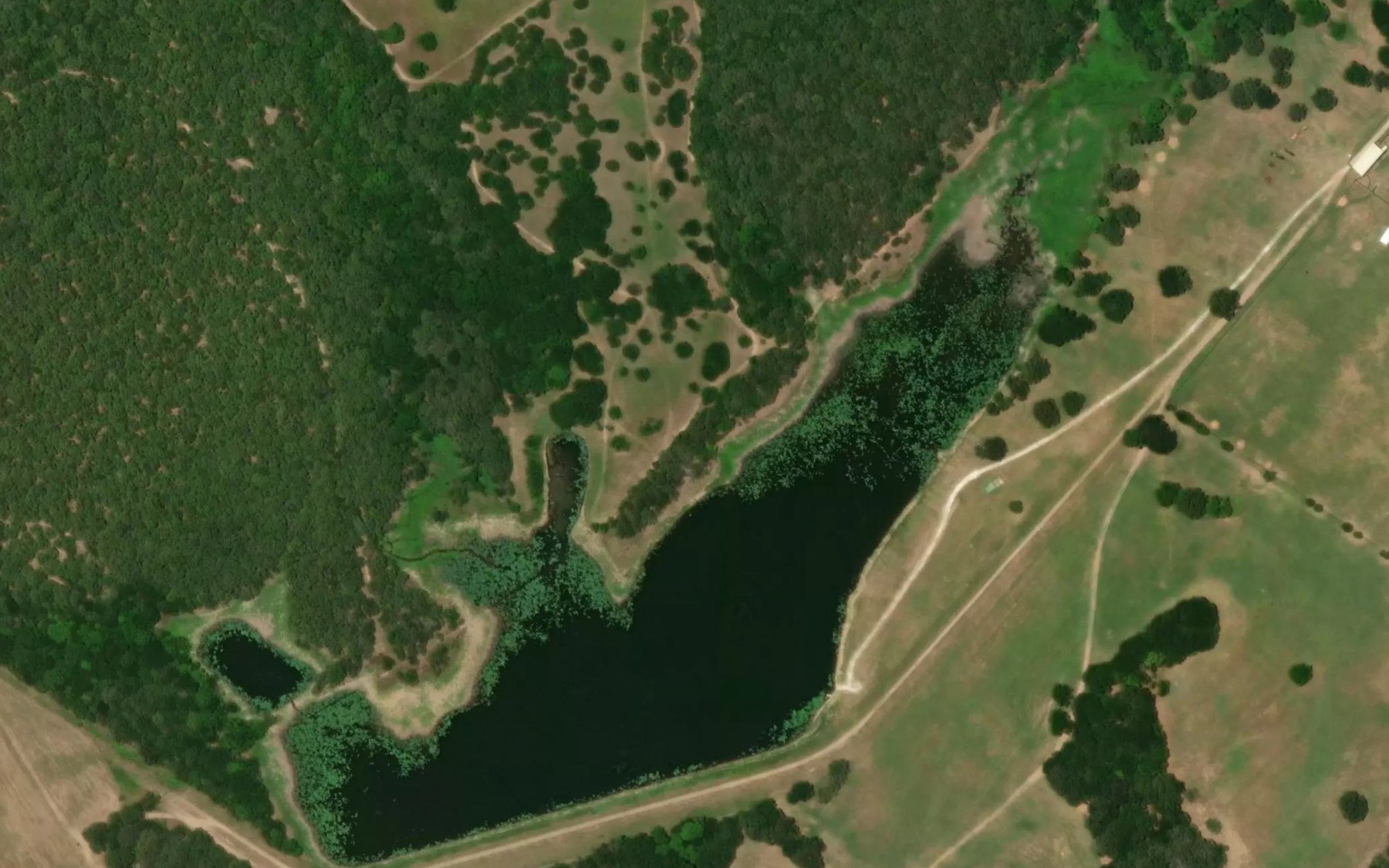 Satellite map of the Soil Conservation Service Site 124 Reservoir