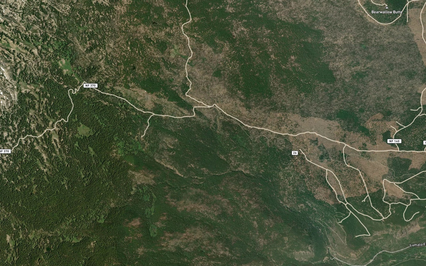 Satellite map of the Rock Creek