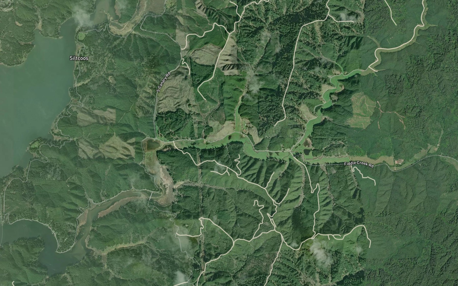 Satellite map of the Alder Creek