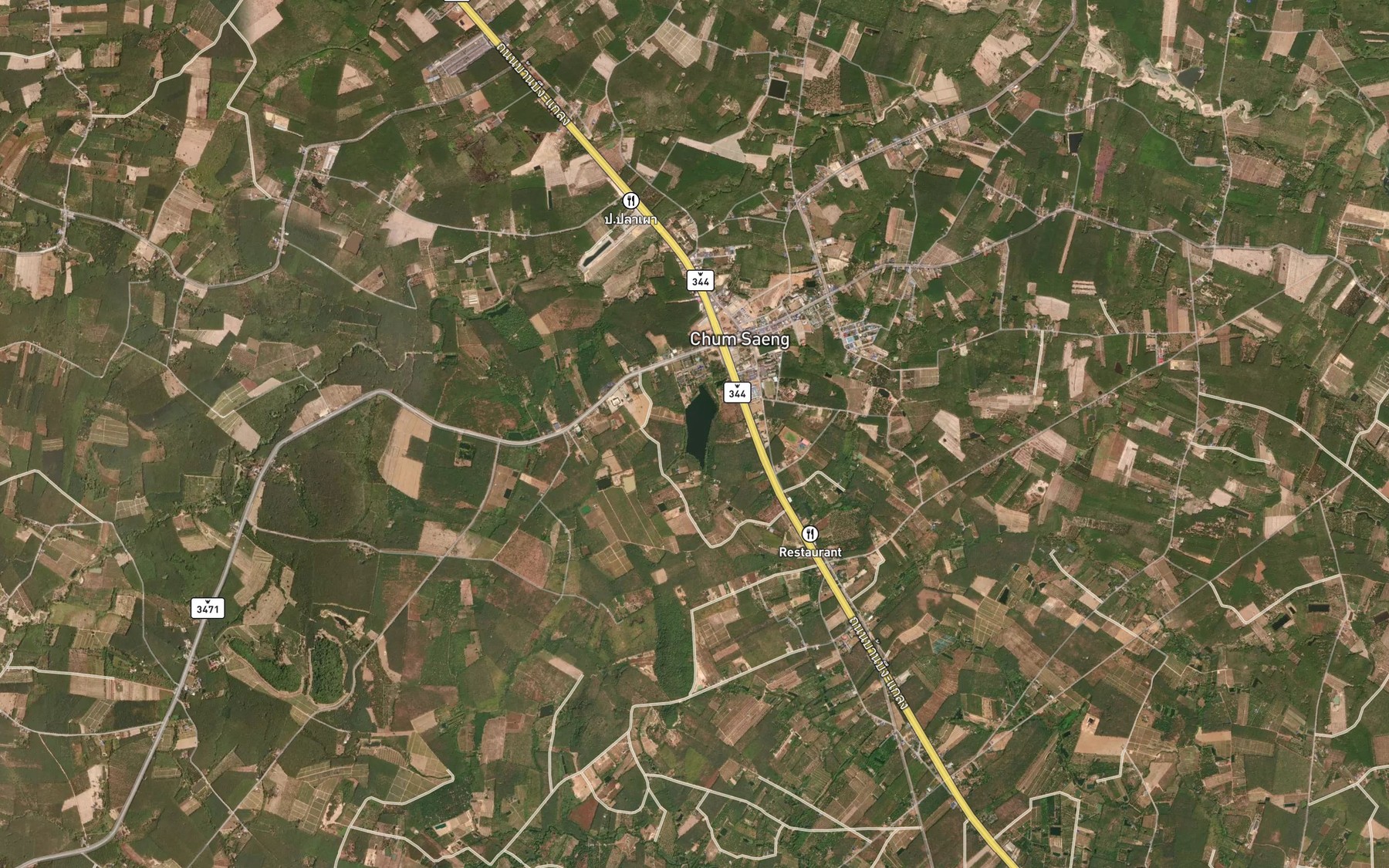 Satellite map of the Ang Kep Nam Amphoe Wang Chan
