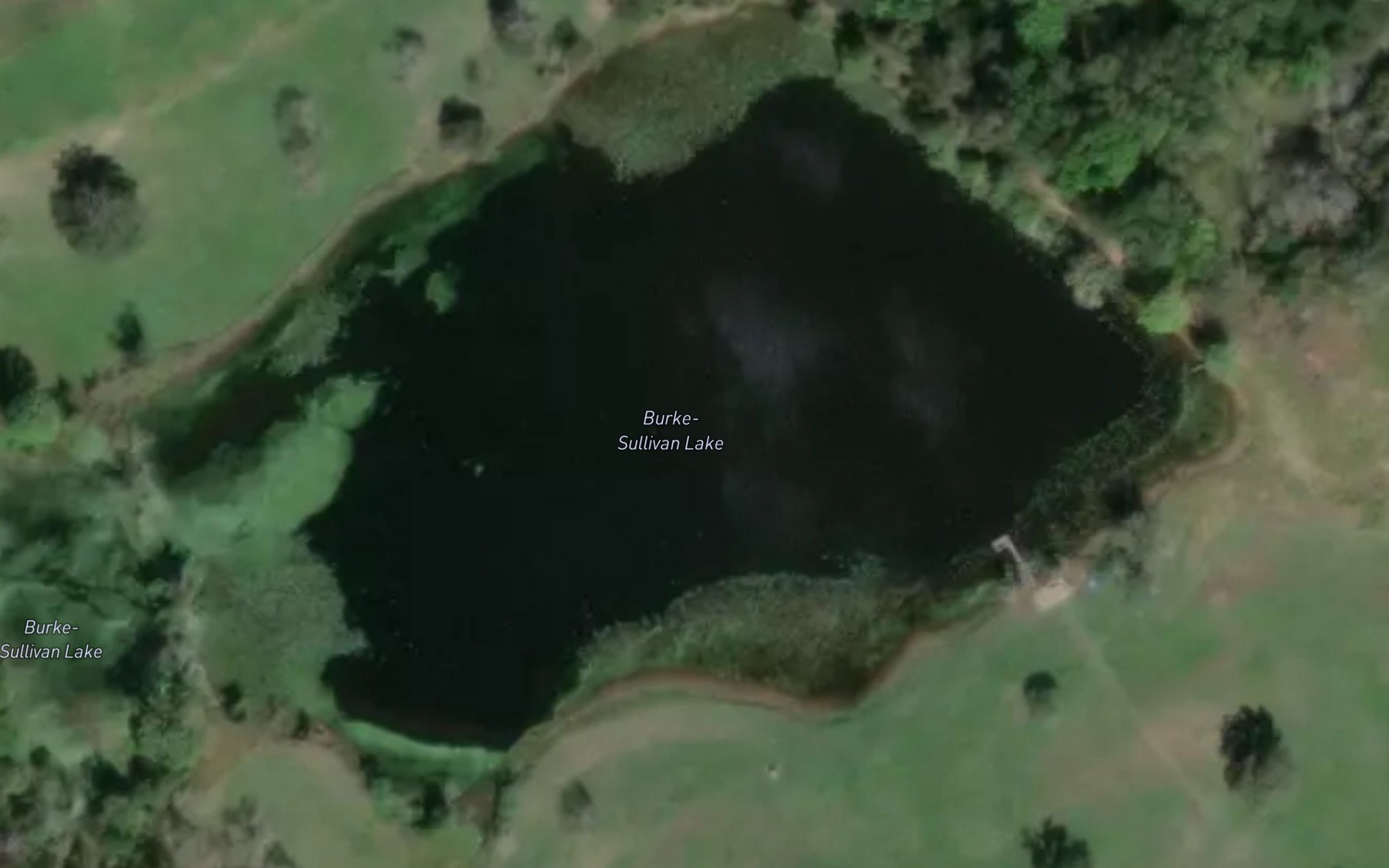 Satellite map of the Burke-Sullivan Lake