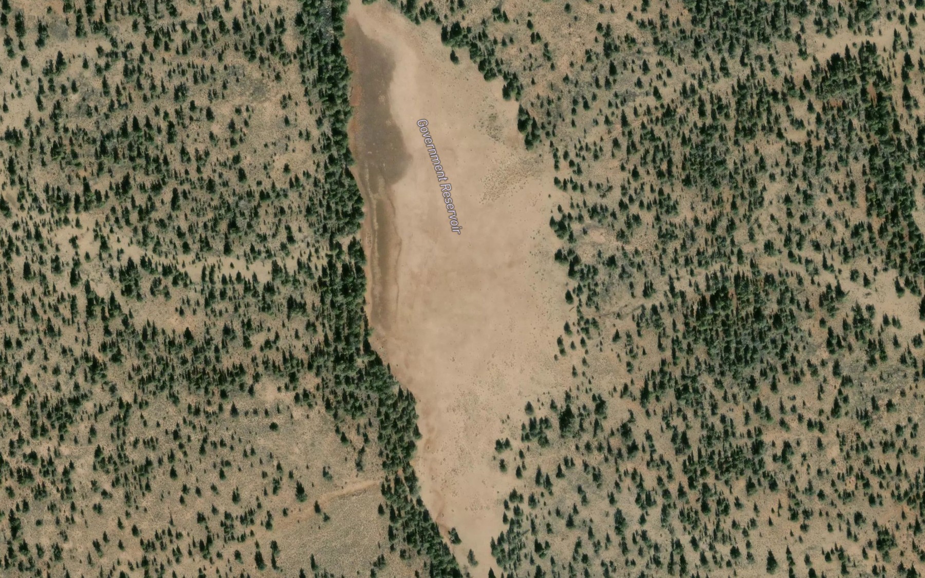 Satellite map of the Government Reservoir